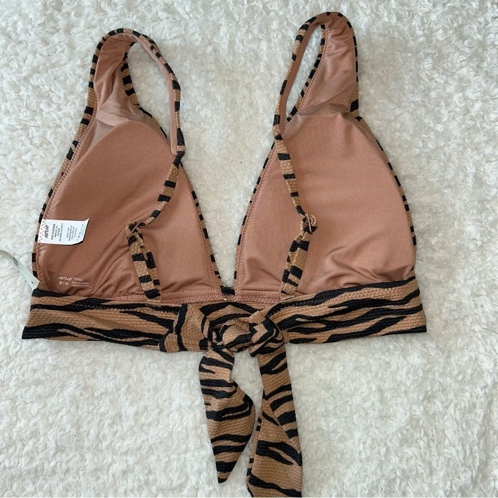 Aerie Zebra Triangle Bikini Top Medium NWT